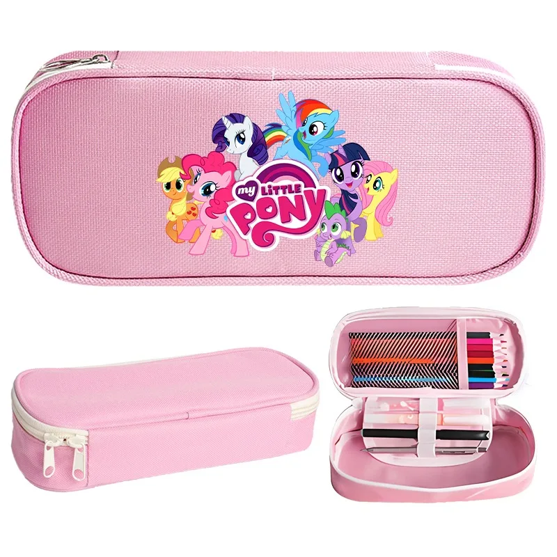 My Little Ponys Etui Student Meisjes Jongens Penetuis Tas Grote Capaciteit Etui Briefpapier Doos Schoolbenodigdheden Anime Print Cadeau