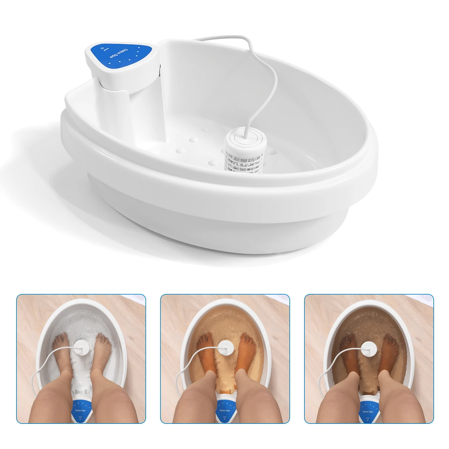 AST-6 Portable Electric Automatic Shiatsu Water Jet Foot Spa Bath Detox Massage Machine with Roller for Home Use