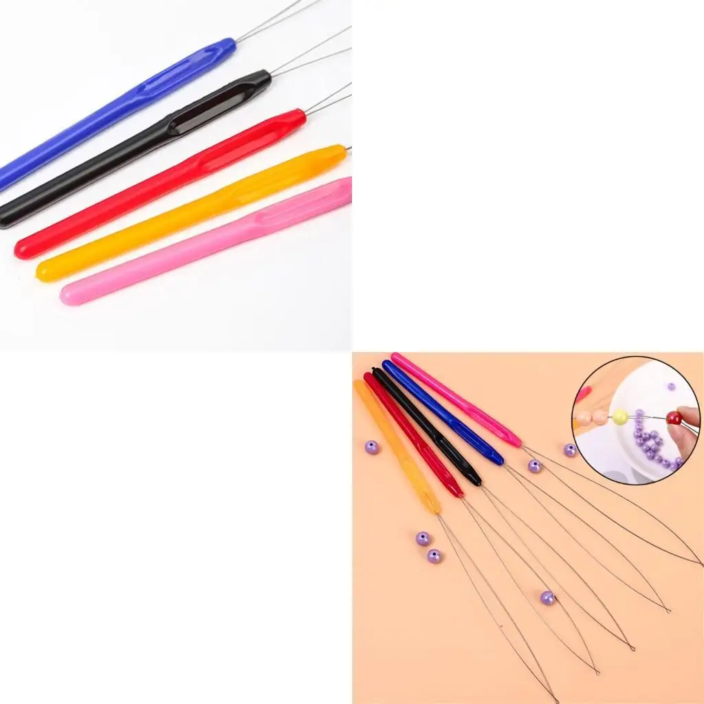 

9HJK 3Pcs Beading Needle Pins Open Curved Needle for Beads Bracelet Jewelry Making Tools Handmade Beaded Threading Pins