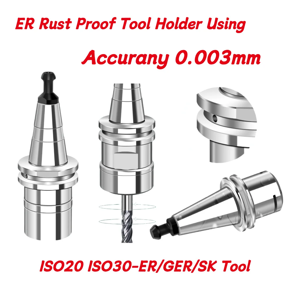 ISO20 ISO25 ISO30-ER Rust-proof Tool Holders (ER16/ER20/ER25/ER32-T11),Ms25CNC Chucks and CNC Engraving Machines