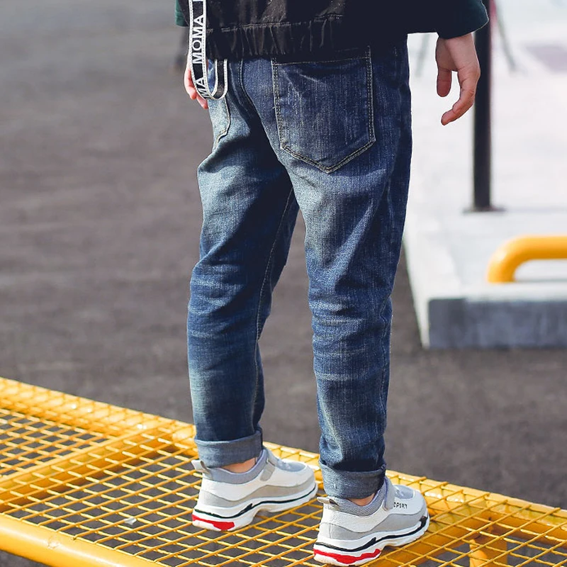 أطفال بنين ملابس نحيل الجينز السراويل الكلاسيكية الأطفال الرضع الدنيم الملابس قيعان الطفل السراويل 4 5 6 7 8 9 10 11 سنة #2