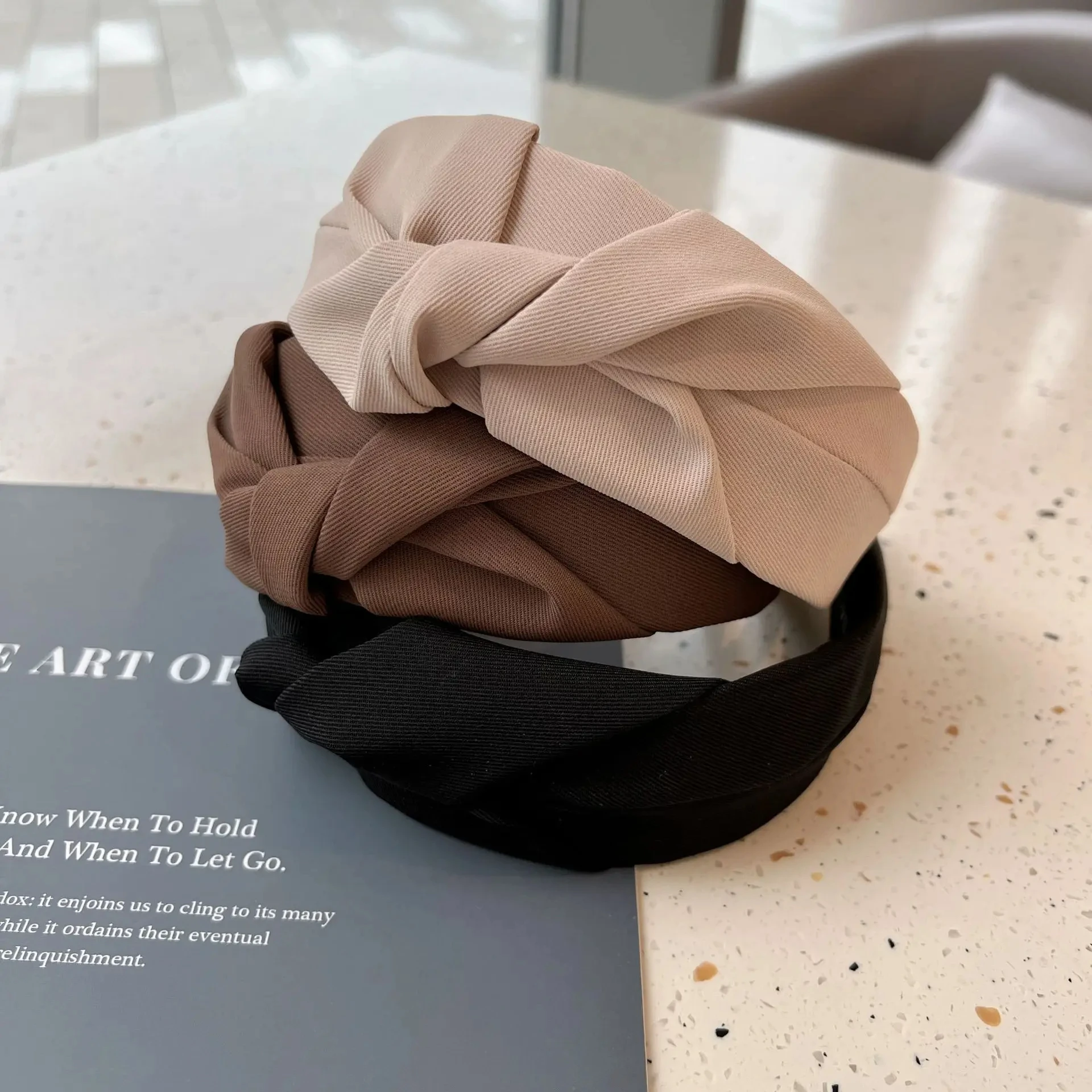 Ikat Kepala Rajut Mode Terbaru untuk Wanita, Warna Solid, Ikat Rambut Kain untuk Anak Perempuan, Ikat Rambut Lembut, Aksesoris Rambut, Hiasan Kepala