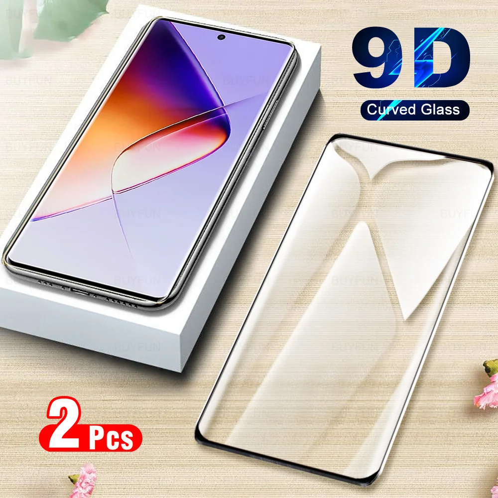 2Pcs 9D Curved Glass For Infinix Note 40 Pro 5G Tempered Glass Screen Protector Cover Infinx Note40 Pro+ Note40Pro Plus 40Pro 4G