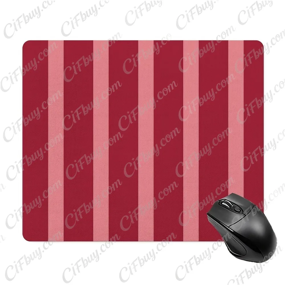 CIFbuy Mouse Pad Wine Red Striped Modern Design Smooth Cursor Precise Tracking Non-Slip Minimalist Keyboard Desk Mat for Home Of