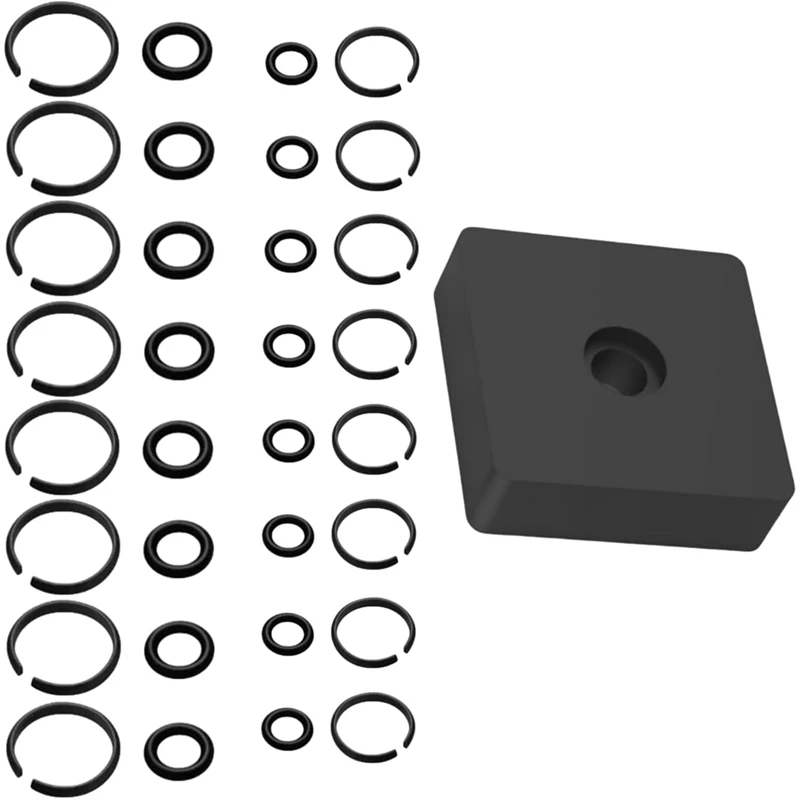 BAAG-(8+8セット) 1/2インチおよび3/8インチインパクトリテーニングリングクリップ、Oリング付き、リテーナインパクトロックリングアンビルインストールツール