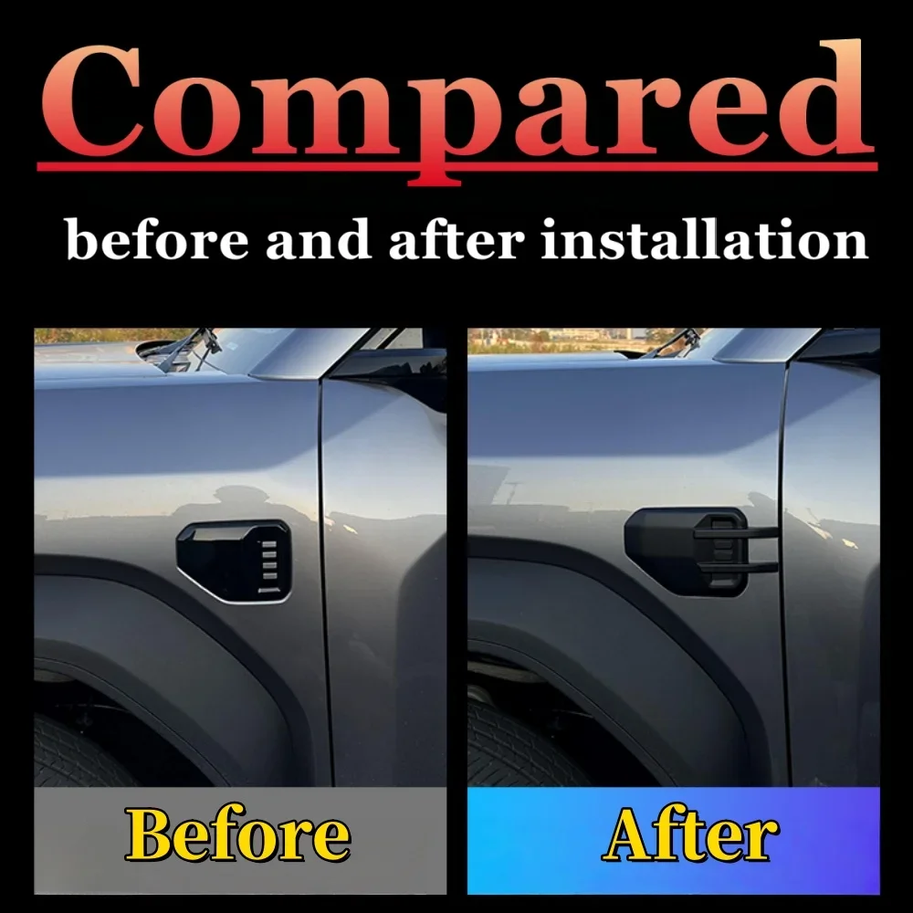 For BYD Equation Leopard 5 2023 2024 front fender ABS carbon Fiber styling Decorative Cover Side Label Body Sticker Accessories
