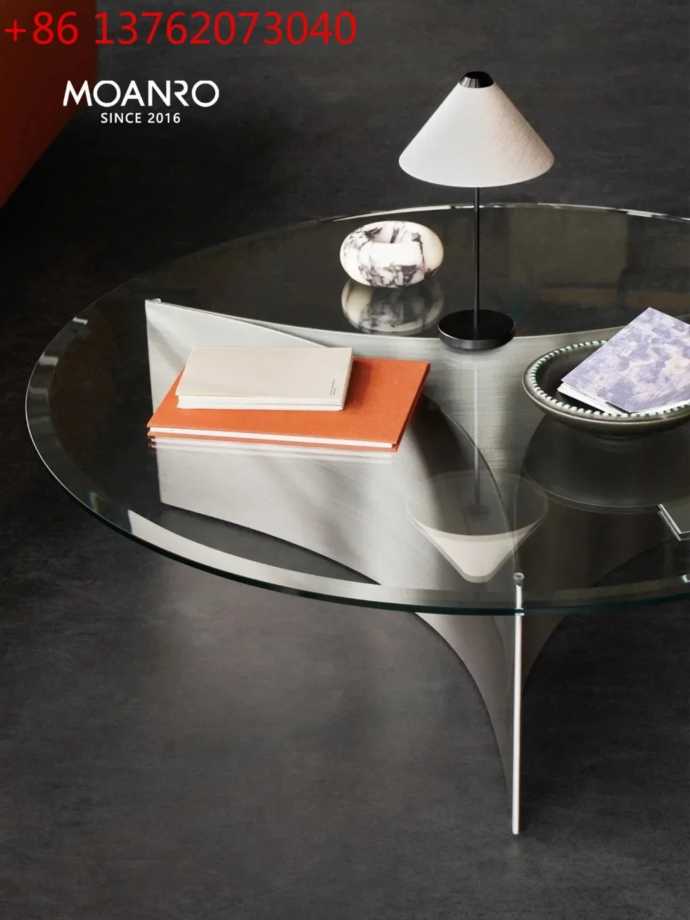 Molu squeak glass coffee table big Bauhaus wabi sabi medieval furniture