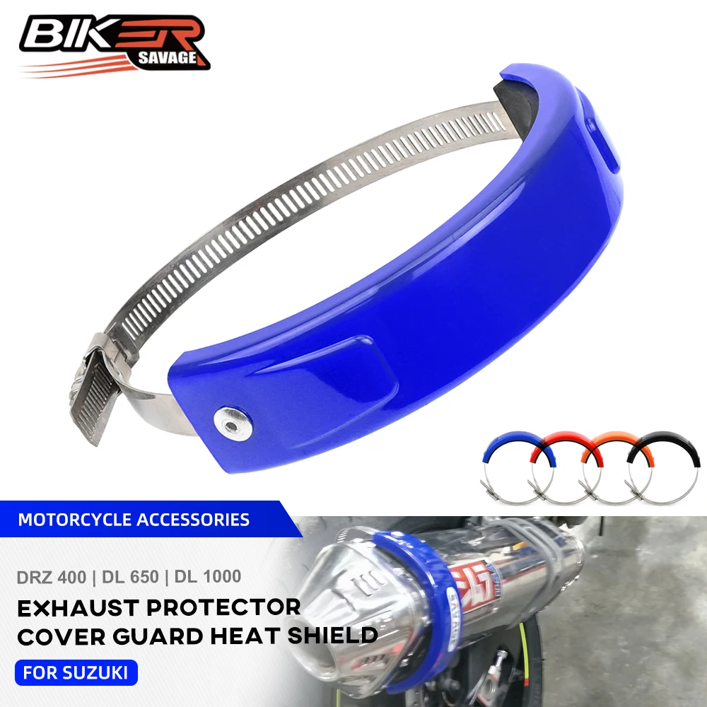 

V-Strom 650 Exhaust Protector Cover Guard Heat Shield For SUZUKI DRZ 400E 400S 400SM DL 1000 Motorcycle Exhaust Protection Ring