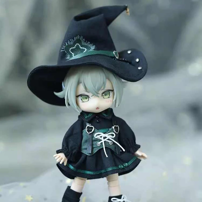 Traje de mago de fantasía Bjd, ropa Ob11, 12 puntos, Ufdoll Body9 Gsc, muñeca temática de Halloween, regalos de adorno de Halloween