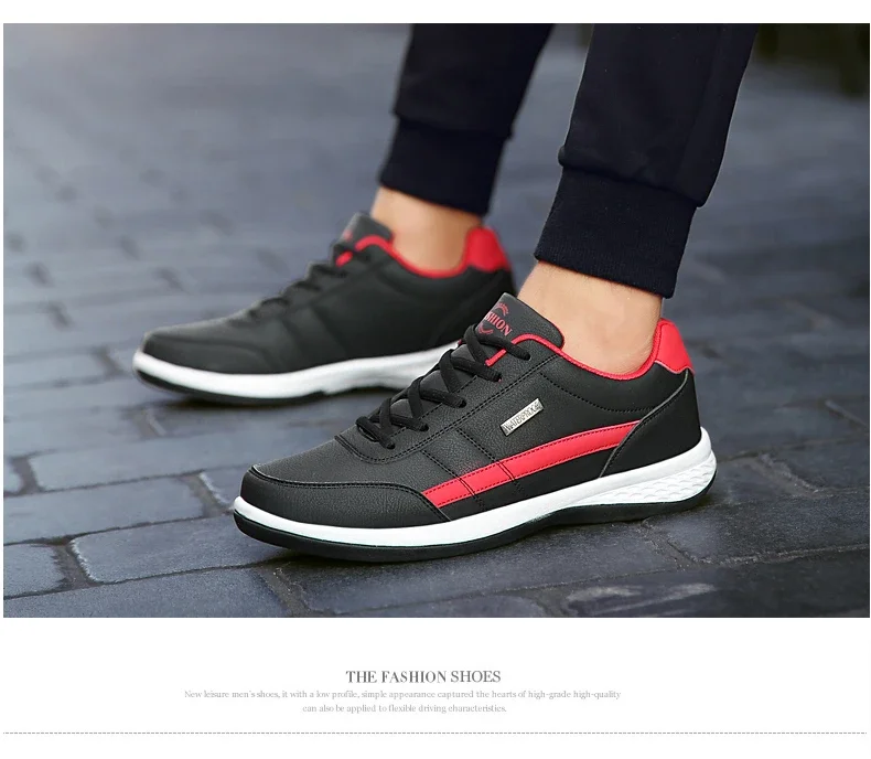 

Casual Shoe Italian Breathable Leisure Male Sneakers Non-slip Footwear Men Vulcanized Shoes Leather Men Trend