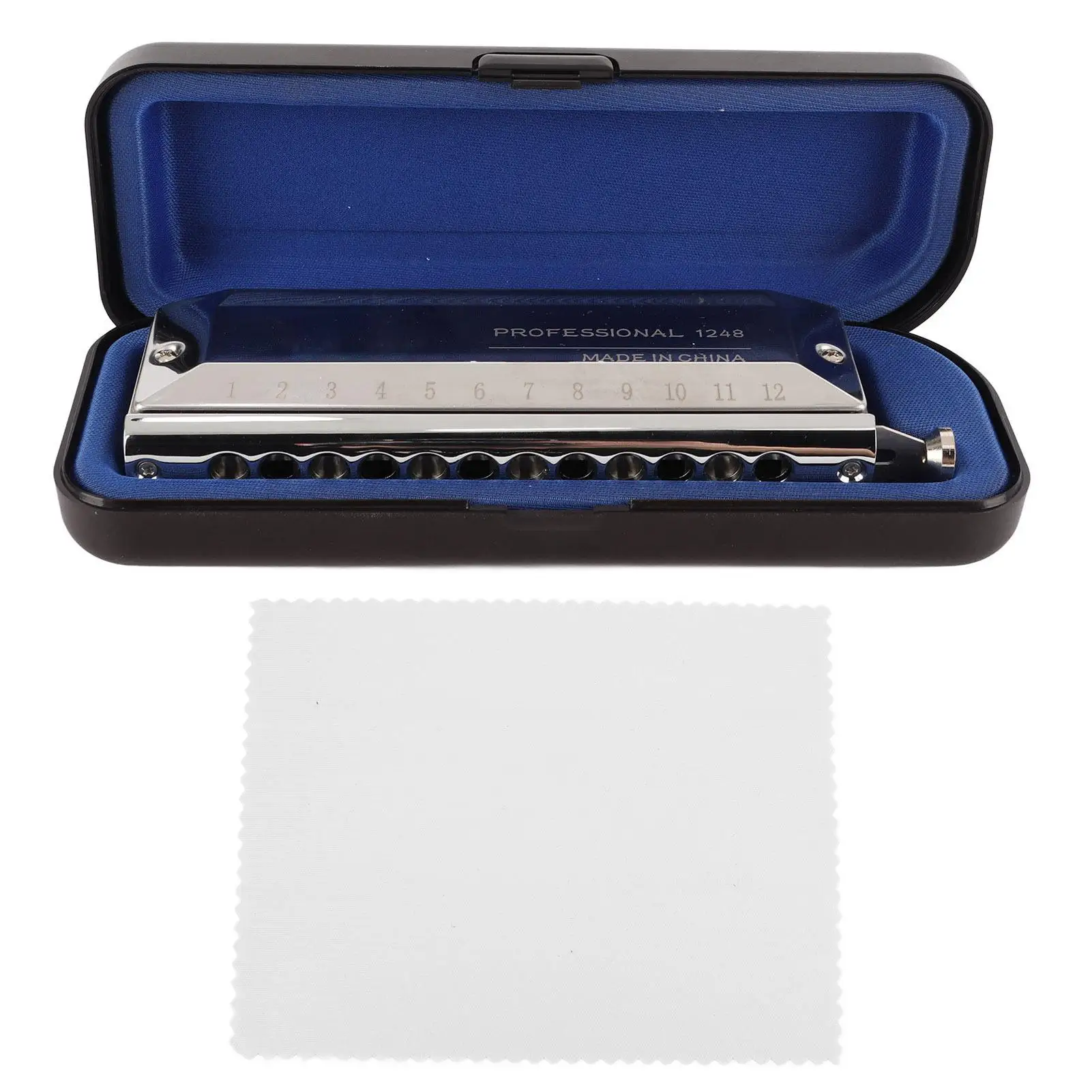 

12 Hole Strong Resonance Chromatic Harmonica for Beginners Perfect for gift Musical Instrument