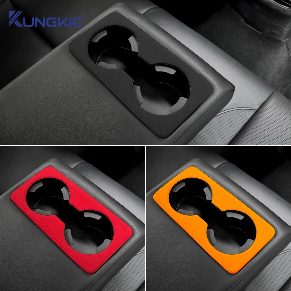 

LHD RHD For Mazda 3 BP M3 Axela 2019 2020 2021 2022 2023 2024 2025 Top Suede Trim Sticker Car Rear Seat Water Cup Holder