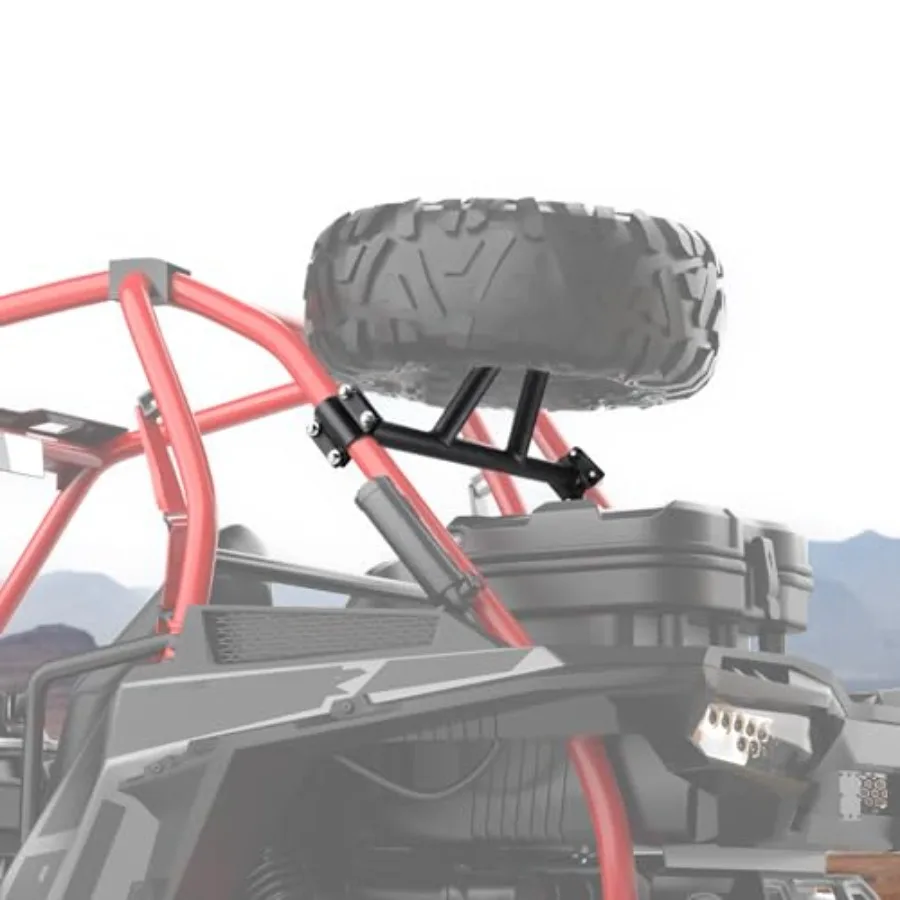 

UTV Spare Tire Carrier Mount Compatible with RZR XP 1000 Heavy Duty Steel Black Coated UTV Spare Tire Holder Compatible with 20