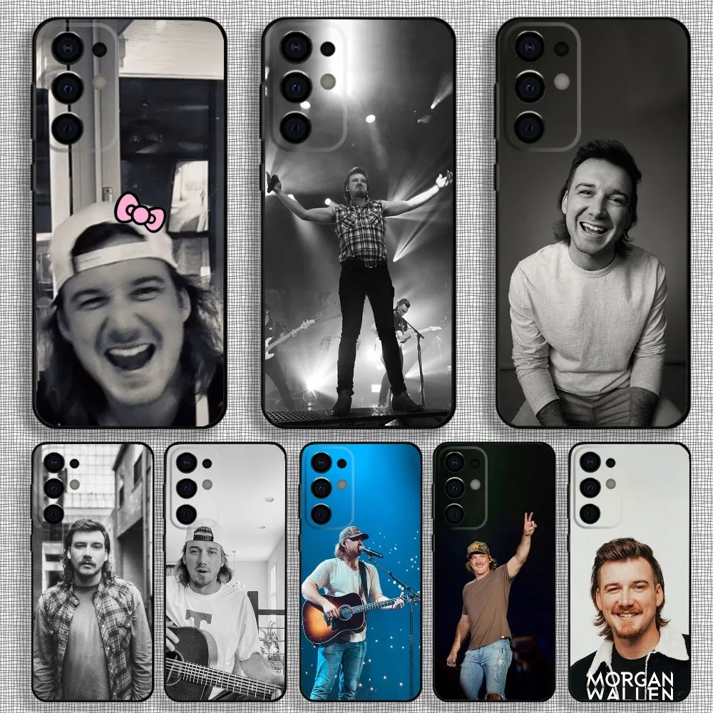 Singer M-Morgan W-Wallen Phone Case For Samsung S24,S21,S22,S23,S30,Ultra,S20,Plus,Fe,Lite,Note,10,9,5G Black Soft Cover