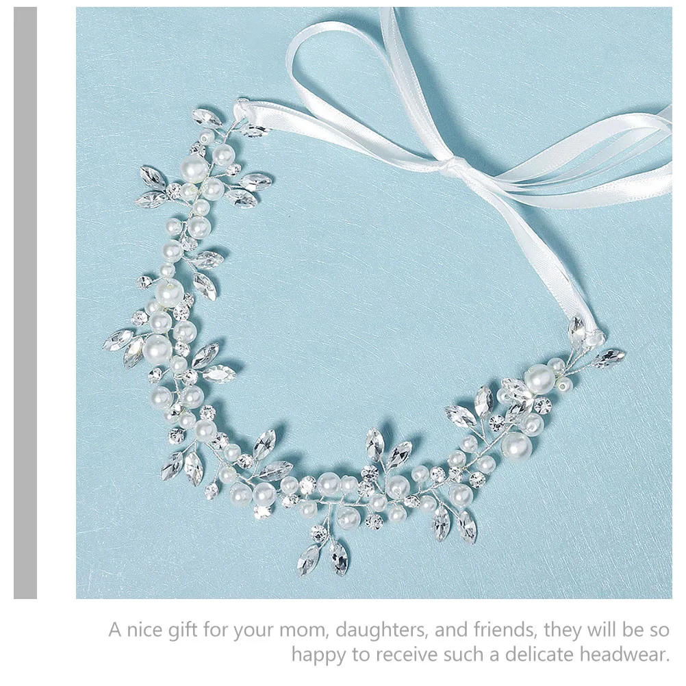 

Artificial Pearl Bridal Hairband Wedding Party Headband Hair Accessory Shiny Women Headdress Women Headband Hair Accessory