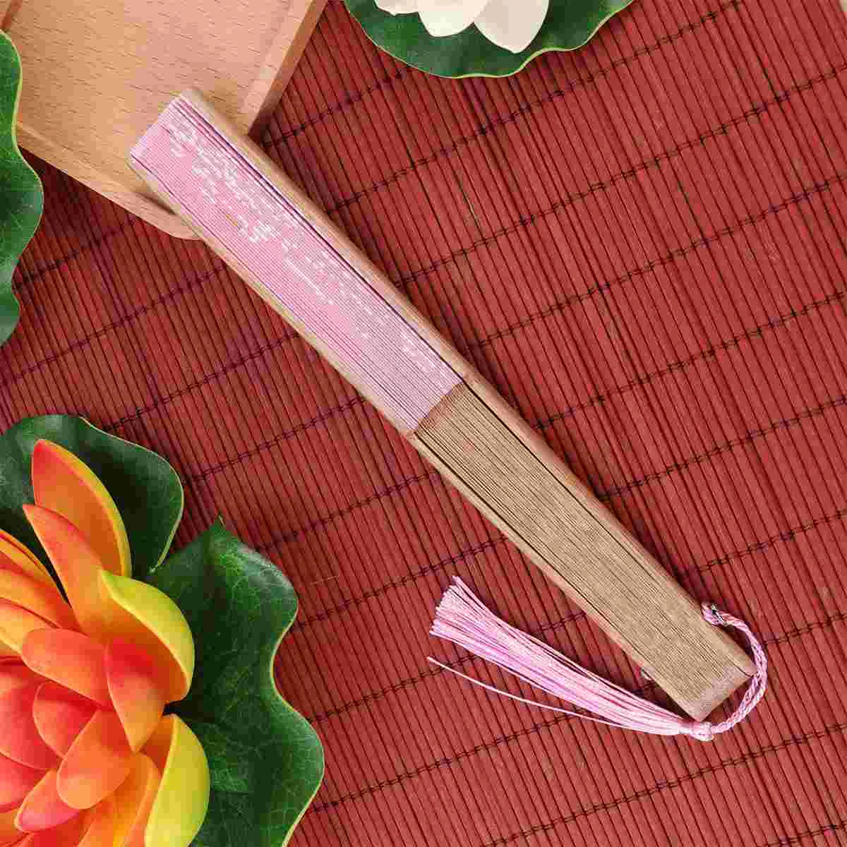 

Foldable Fan Folding Hand Holding Fans for Women Decor Chinese Style Dancing Wooden Bamboo Miss