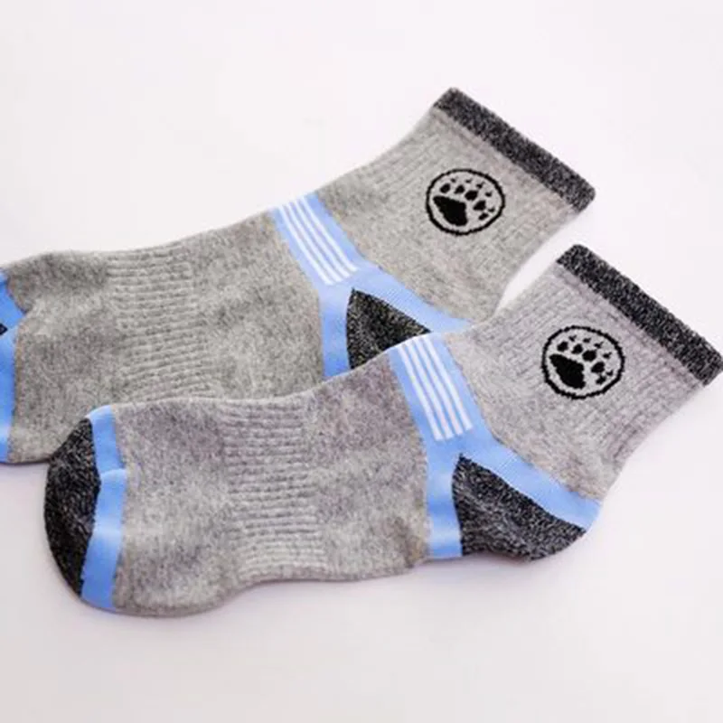 One Pair Bear Paw Claw Print Men\'s Cotton Casual Socks High Quality Man Sporting Socks Design For Gay Bear White/Black/Gray