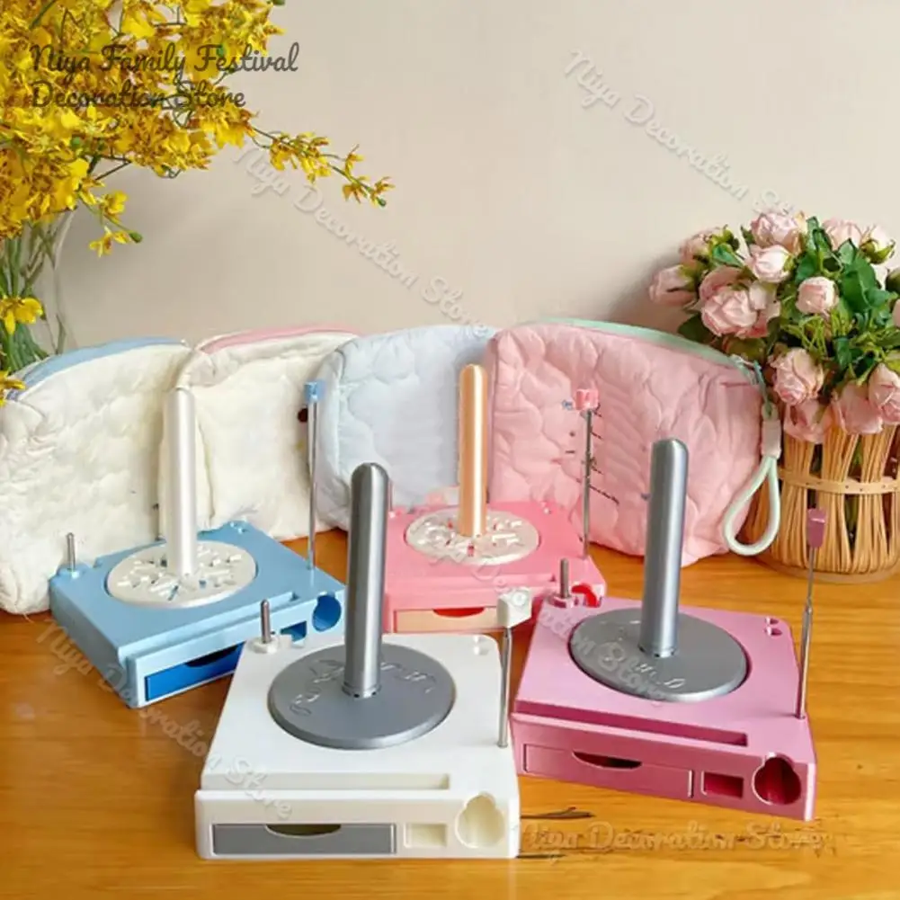 

New 3D Portable Yarn Spool Box Detachable Knitting Yarn Spinner Crocheting Organizer Multifunctional Standing Yarn Holder