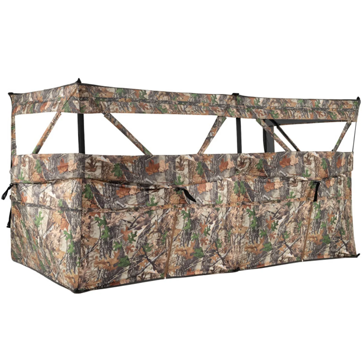 360° Panoramic Camo Hunting Blind One-Way See Through Panel with Dog Door