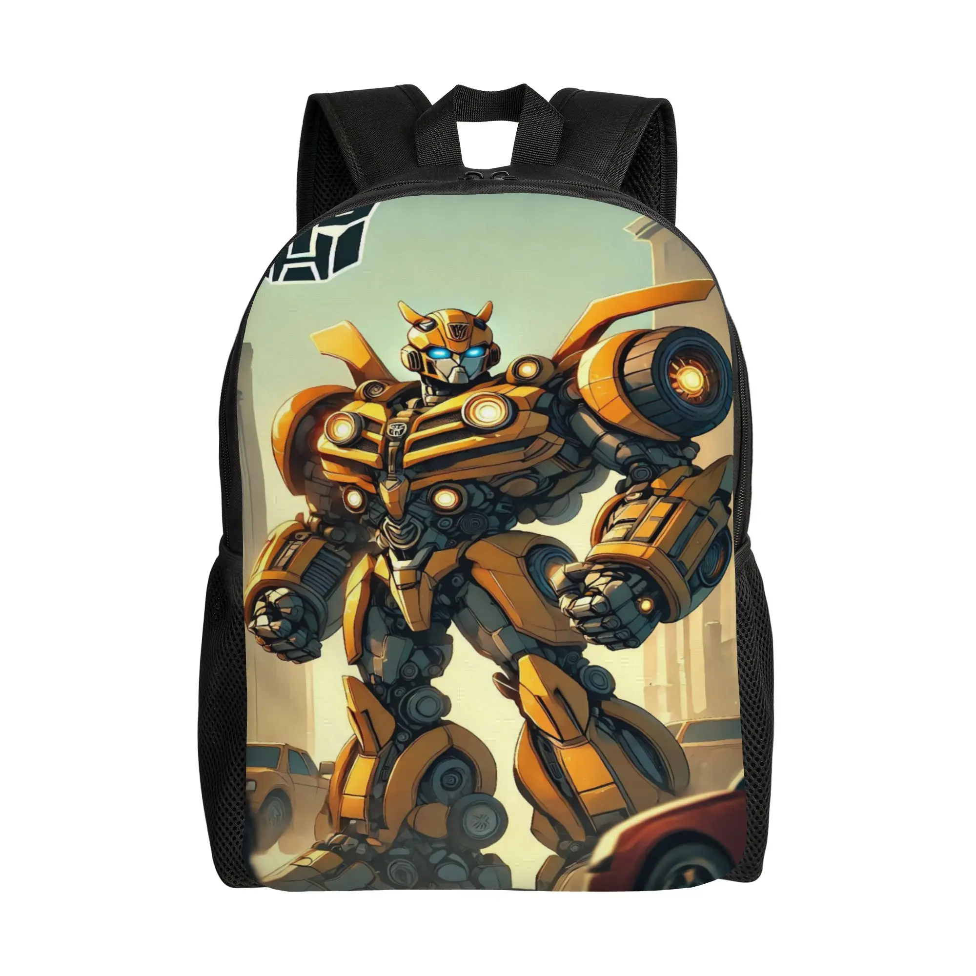 Transformered Cartoon Backpack 3D Printed Stylish Backpacks Men Travel Lightweight High School Bags Custom Rucksack