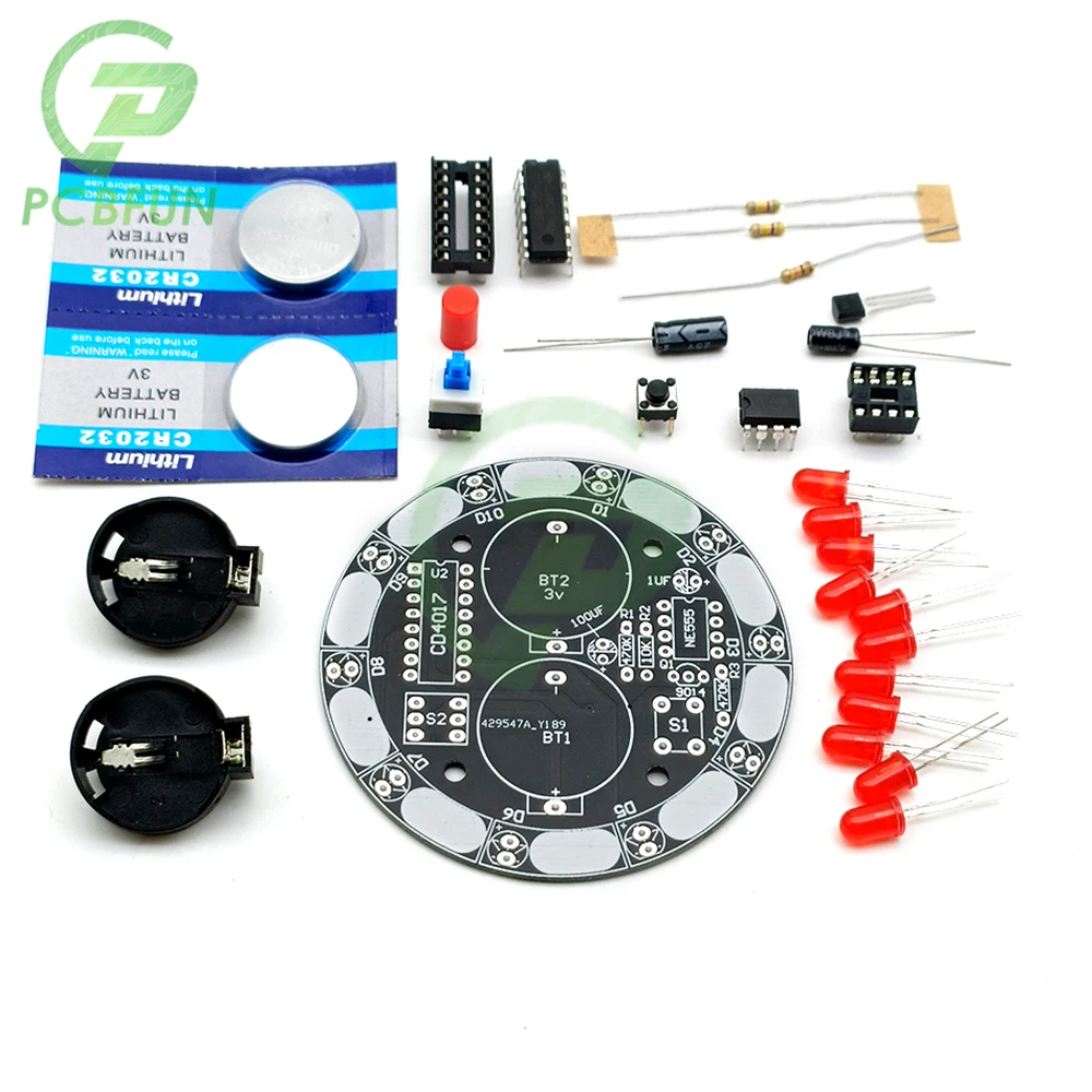 6V Lucky Carousel Electronic DIY Fabrication Solder Loose Components Kit LED Running Light Raffle For Electronic Production