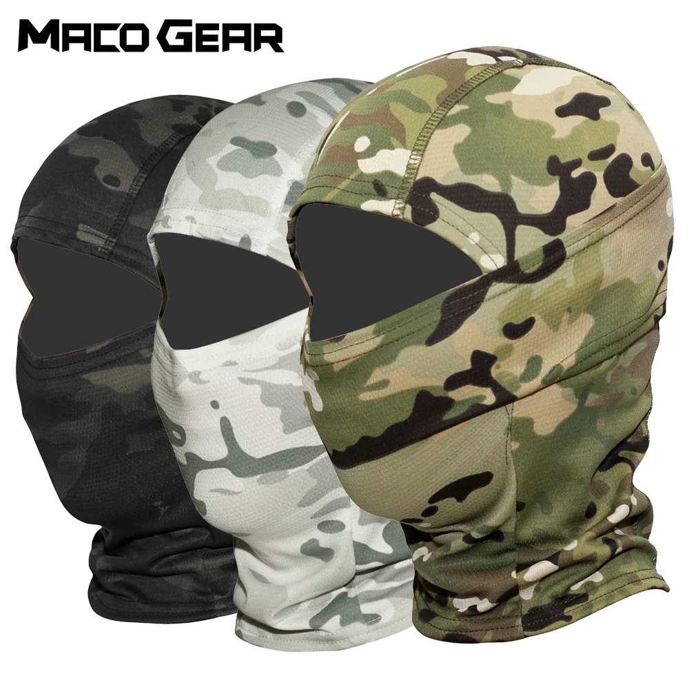 Mascarilla facial de camuflaje, pasamontañas táctico, bufanda, cubierta facial completa, juego de guerra de pesca, ciclismo, caza, casco militar,