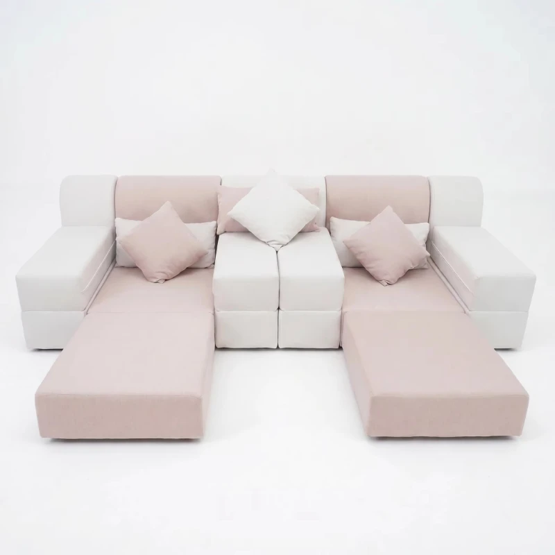 Skin-friendly chenille high-performance fabric boneless sofa bed, boxed roll-up vacuum compression sofa