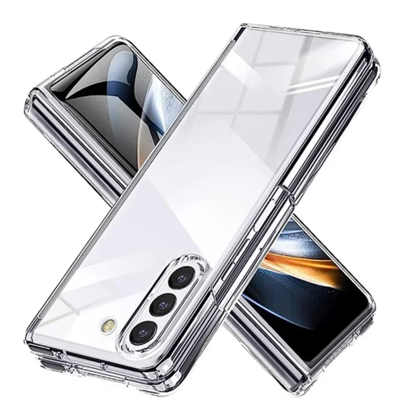 Transparent Phone Case for Samsung Galaxy Z Fold 5 Clear Slim Shockproof Protective Cover Clear Slim Fundas for Samsung Z Fold5