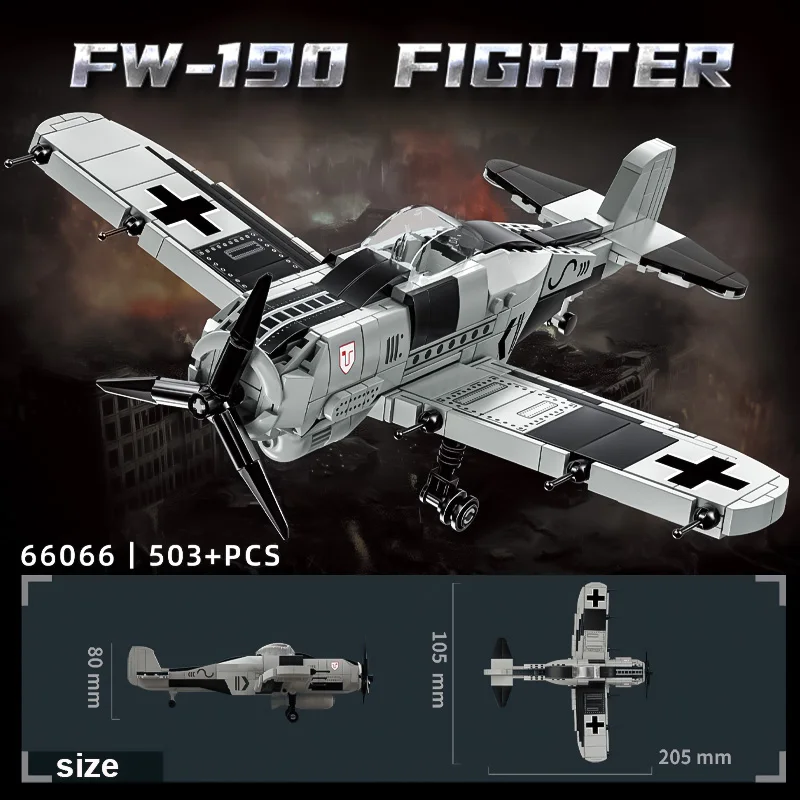 2025 nuevo avión Fw-190 ensamblado partículas pequeñas bloques de construcción niño rompecabezas regalo juguete modelo de helicóptero