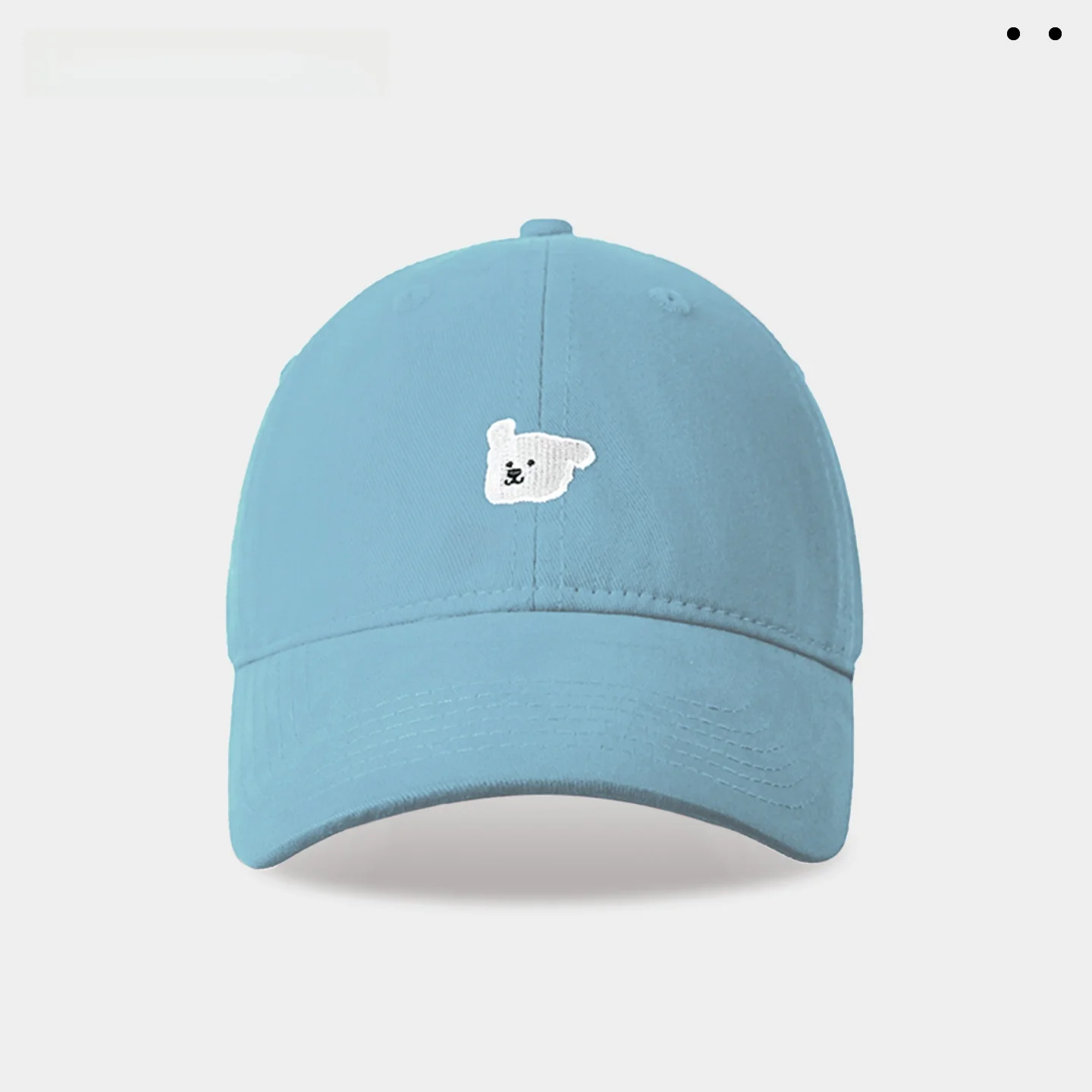 cute-soft-top-japanese-style-dog-embroidery-baseball-cap-blue-versatile-wide-brim-sun-protection-hat-for-women-summer-breathable