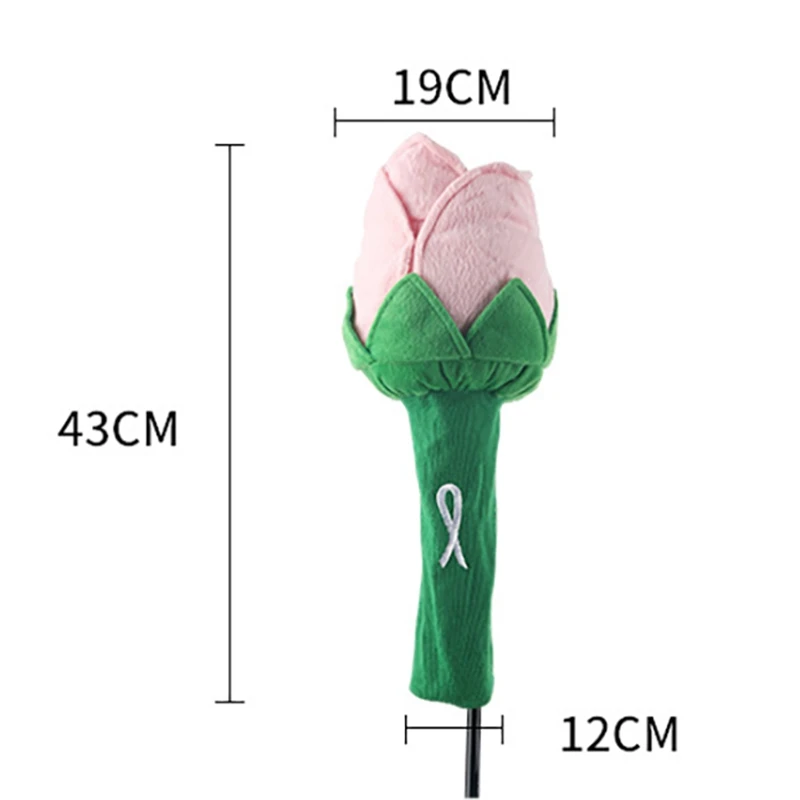 Golf Club Head Covers Rose Flower Shape Golf Club Protective Soft Head Cover For No.1 Driver Wood