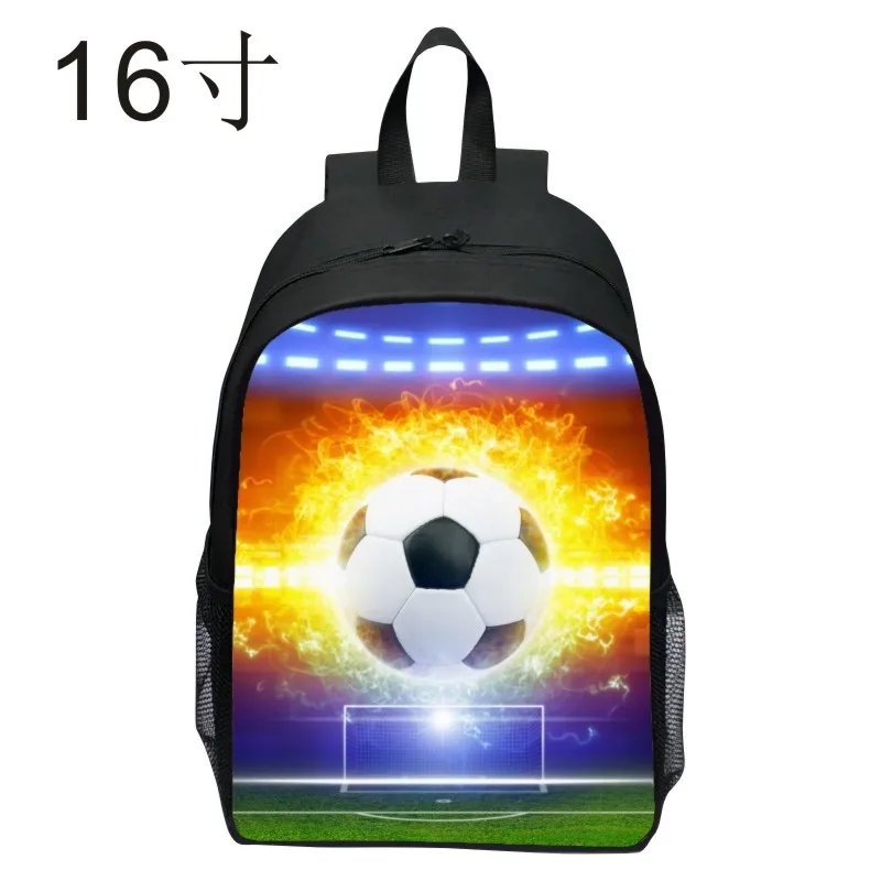 New Printed Flame Football Pattern Backpack Cartoon 123 Grade Lightweight Backpack One Piece dropshipping