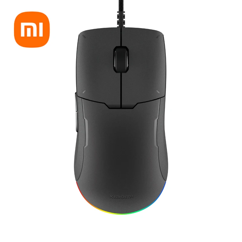 Игровая мышь Xiaomi Lite с RGB-подсветкой, 220 дюйма, 400-6200 DPI