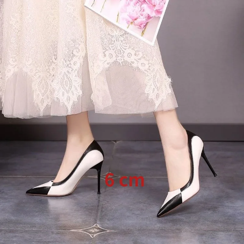 Pumps 2022 Spring Autumn New Fashion Women\'s High Heels Stiletto 6.5-8.8cm Sexy Pointed Toe Party Women\'s Shoes Chaussures Femme