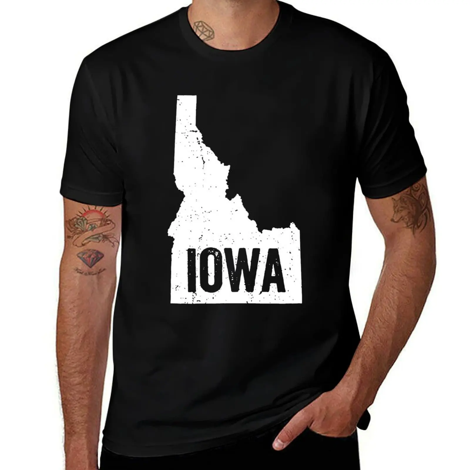 Idaho Iowa Funny Geography Mix up T-Shirt T-shirt décontracté durable