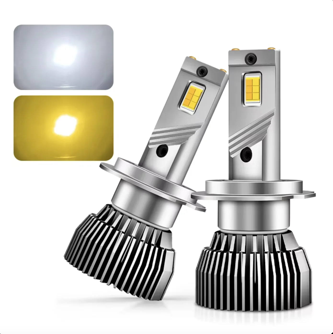 مصباح أمامي LED مزدوج اللون بقدرة 110 وات لمنزل متنقل RV، 3000K/6500K قابل للتحويل 12 فولت/24 فولت، إضاءة تحويل شاحنات سيارات الدفع الرباعي #1