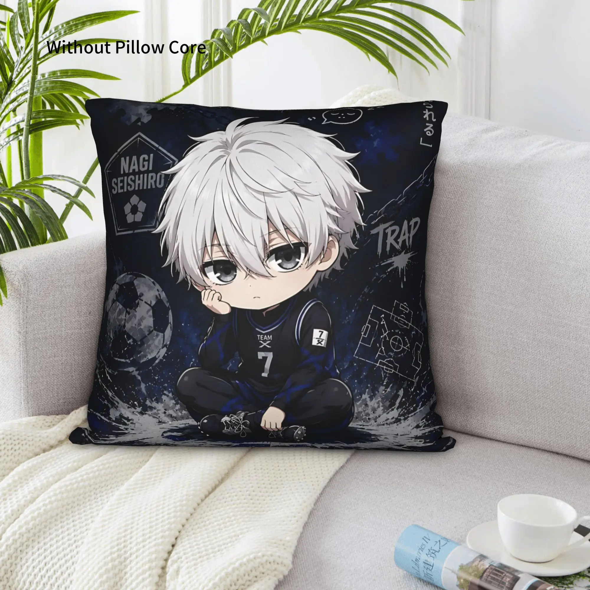 1PC Blue Lock Football Anime Pillow Case Home Decor Items Double-Sided Printing  Sofa Cushion Bedroom Bedside Pillow
