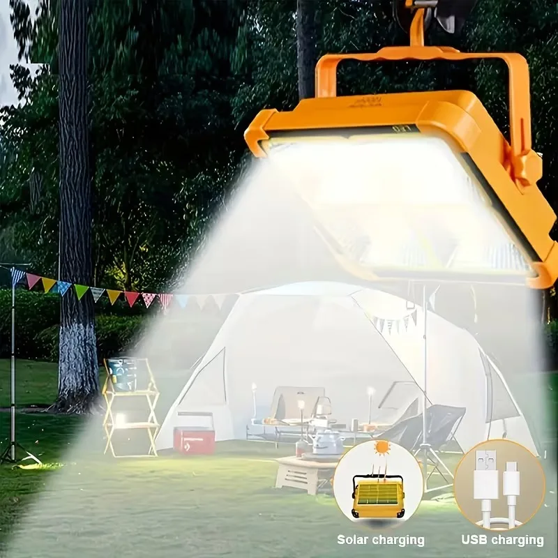 Super Bright Solar Handheld Light Rechargeable Spotlight Garden Outdoor Camping Portable High Power Emergency Lighting Lantern