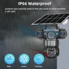 V380 Pro 15MP 6K 10倍ズーム トリプルレンズ 4Gソーラー屋外 3画面 PIRモーション検知 セキュリティCCTVカメラ 6