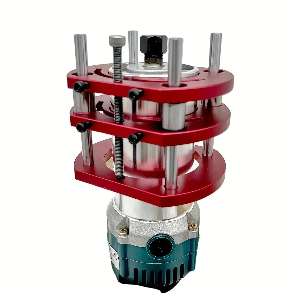 Aluminum Router Lift Insert Plate for 65mm Diameter Trimmer Motors, Woodworking Router Table DIY Lifting Base Accessory