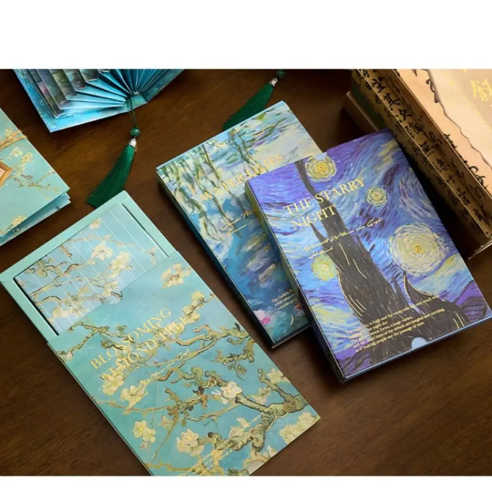 

3D стереоскопическая книжная лампа «сделай сам» в форме веера, каллиграфический ночник, украшение для рабочего стола, знаменитые картины, художественный книжный светильник для дома