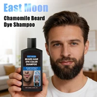 Champú Tinte para Barba de Manzanilla: Teñido Suave, Nutre las Raíces del Cabello, Fijación Duradera, Antidesvanecimiento, Suaviza y da Brillo. Champú Tinte para Bigote.