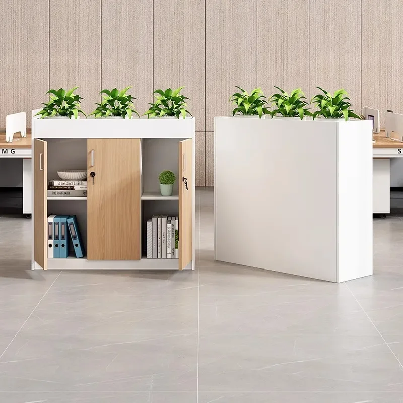 

Flower slot cabinet Office partition Low cabinet Wooden locker Office furniture Simple modern