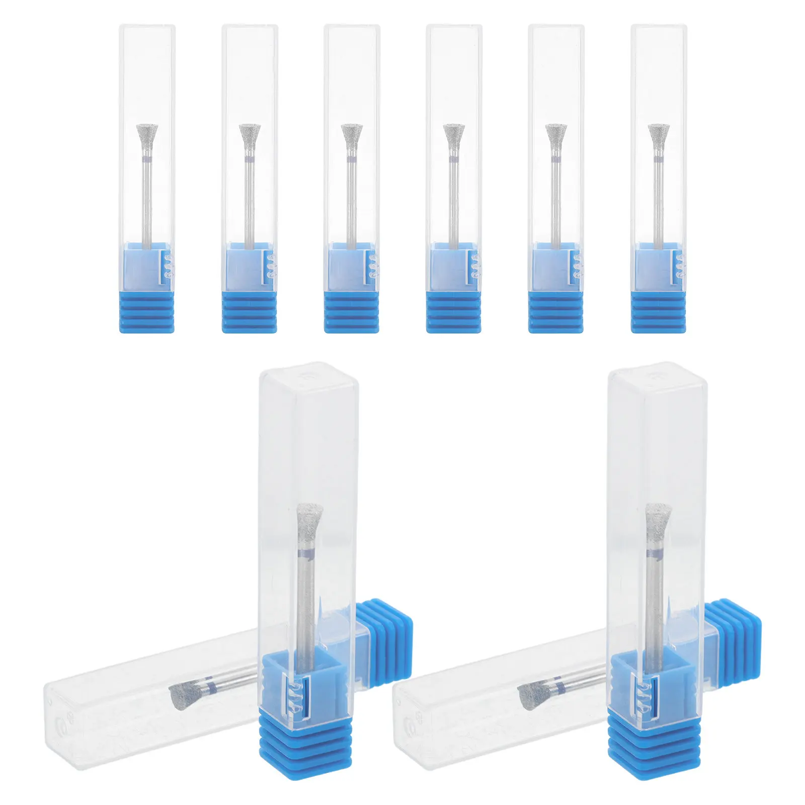 

10Pcs Nail Polishing Head Steel Drill Bits Set Tungsten Professional Cuticle Removal Tool Nail Drill Accessories for Acrylic