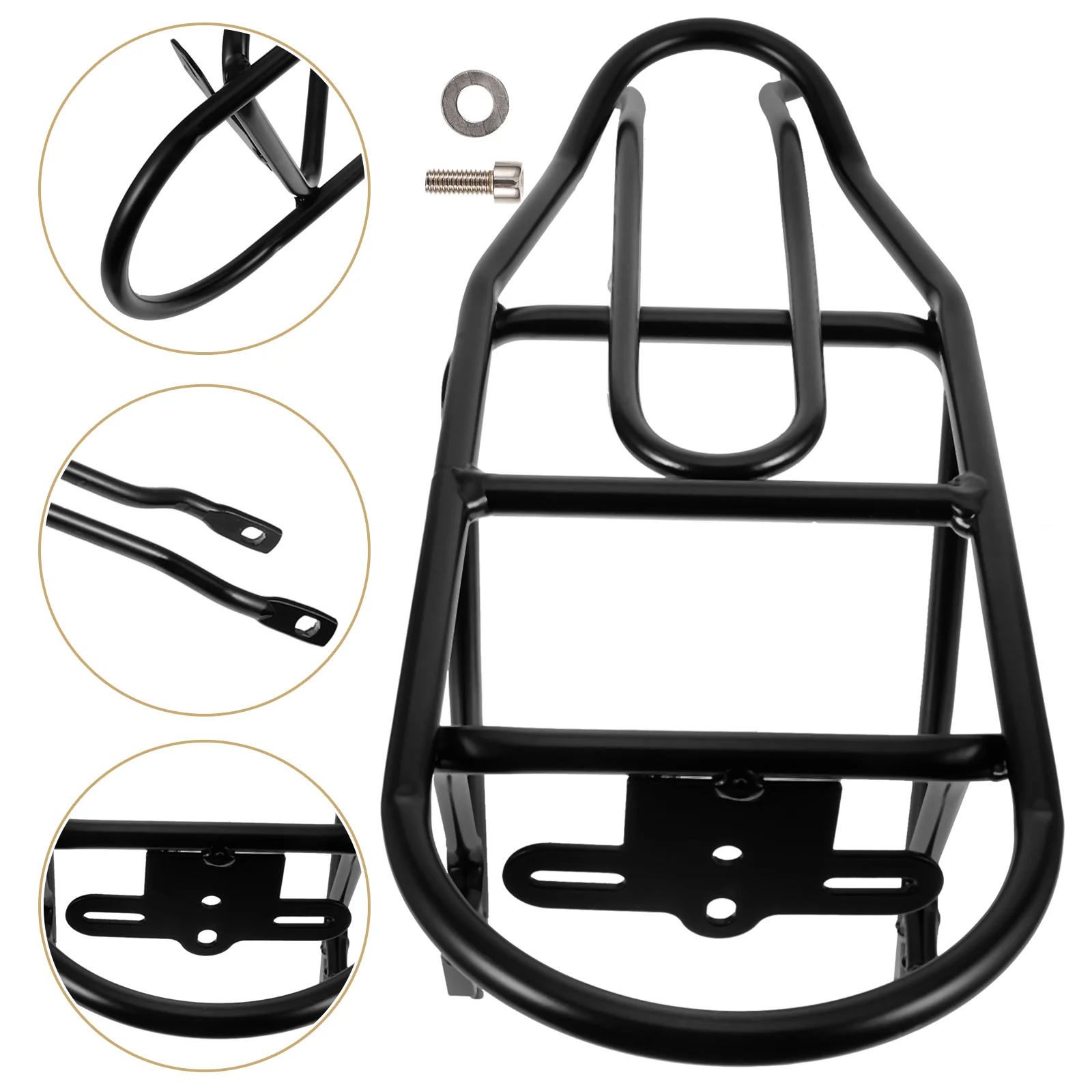 

Bicycle Rear Rack 20 Inch Foldable Tail Rack Aluminum Alloy Durable Black Frame for Bikes Mountain Cycling Gifts