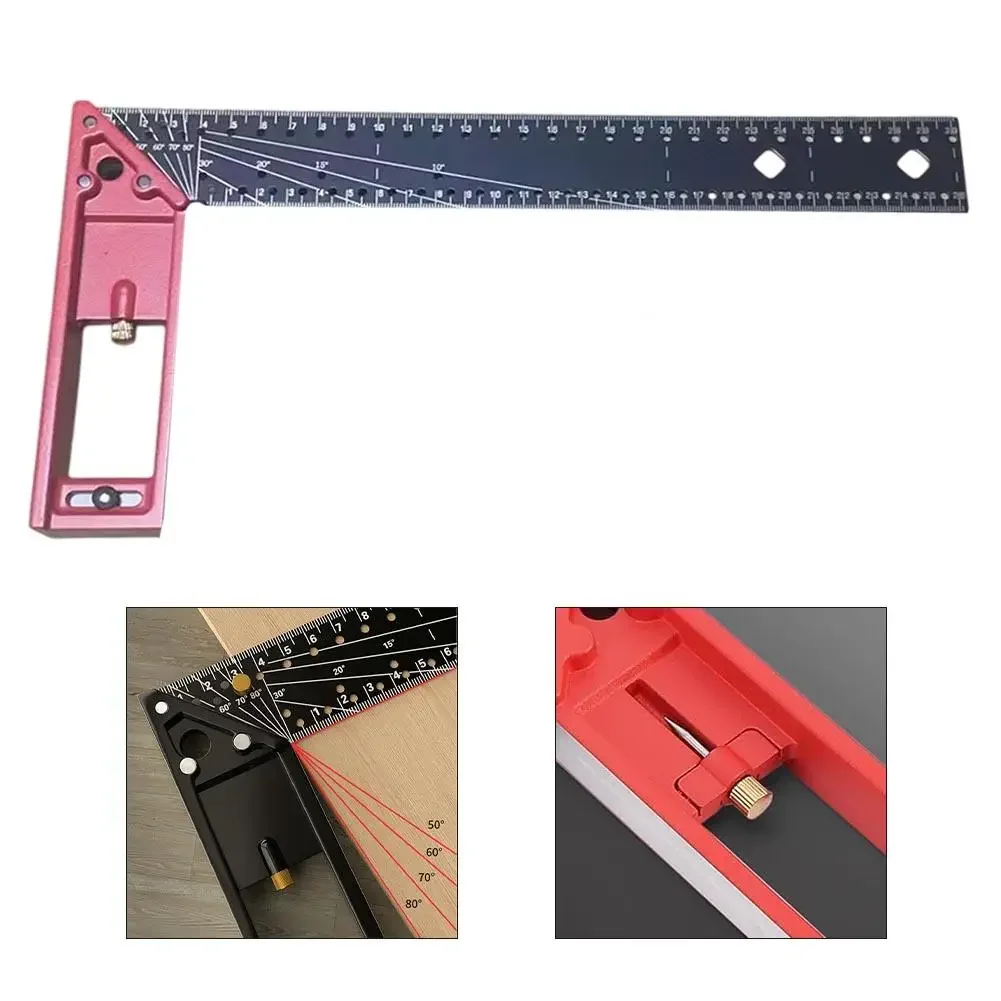 Multifunctional Square Ruler 90-degree Carpentry Positioning Marking Angle Ruler Marking And Positioning Angle Marking Ruler