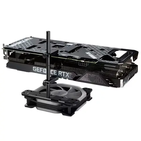 Aluminium Graphics Card Holder Video Card Bracket PC Case DIY Accessories GPU Support Bracket For 12/14cm Fan