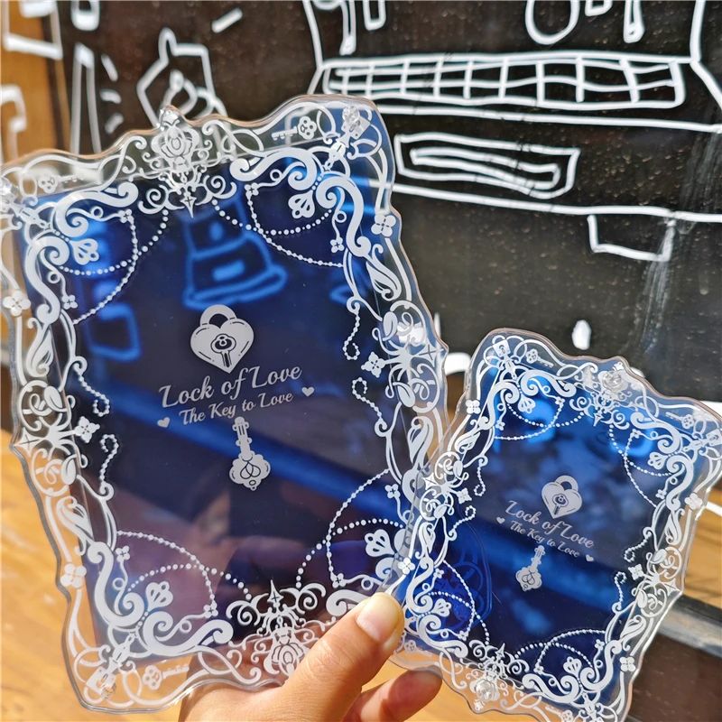

3/6 Inch Photo Card Display Stand, Vintage European Acrylic Frame for Polaroid Pictures, Insert Card Holder for Anime Goods