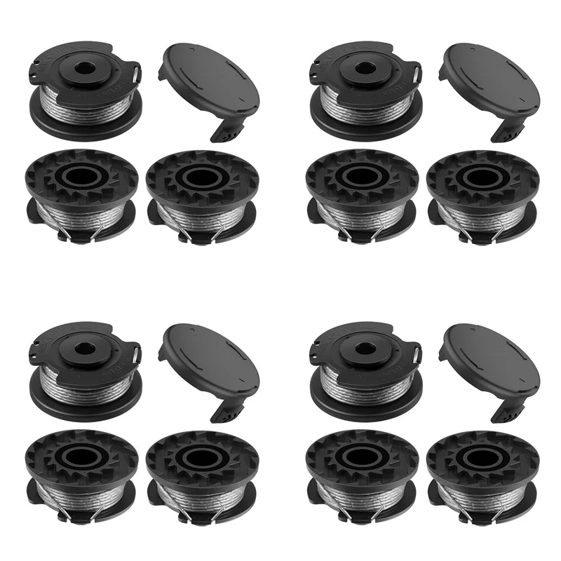 ABFI 12 Pack String Trimmer F016800569 Spool Line With F016F04557 Spool Cover For Easy Grass Cut ART 23SL 26SL
