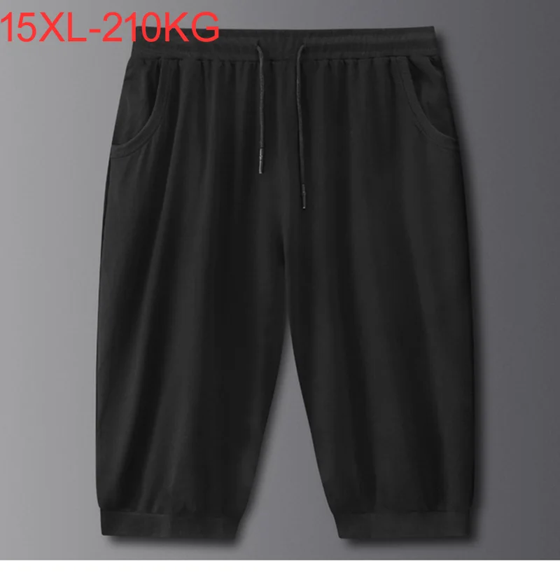 

Summer men sports out door work out shorts Black plus size 12xl 14xl 15xl ice thin Breathable shorts loose casual shorts 210KG